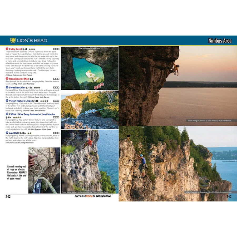 Ontario Rock Climbing:The Best Of Southern Ontario